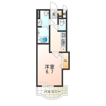 田辺駅 徒歩2分 10階の物件間取画像